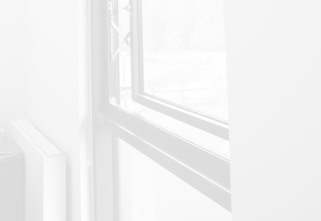 Aluminium window interior view close up