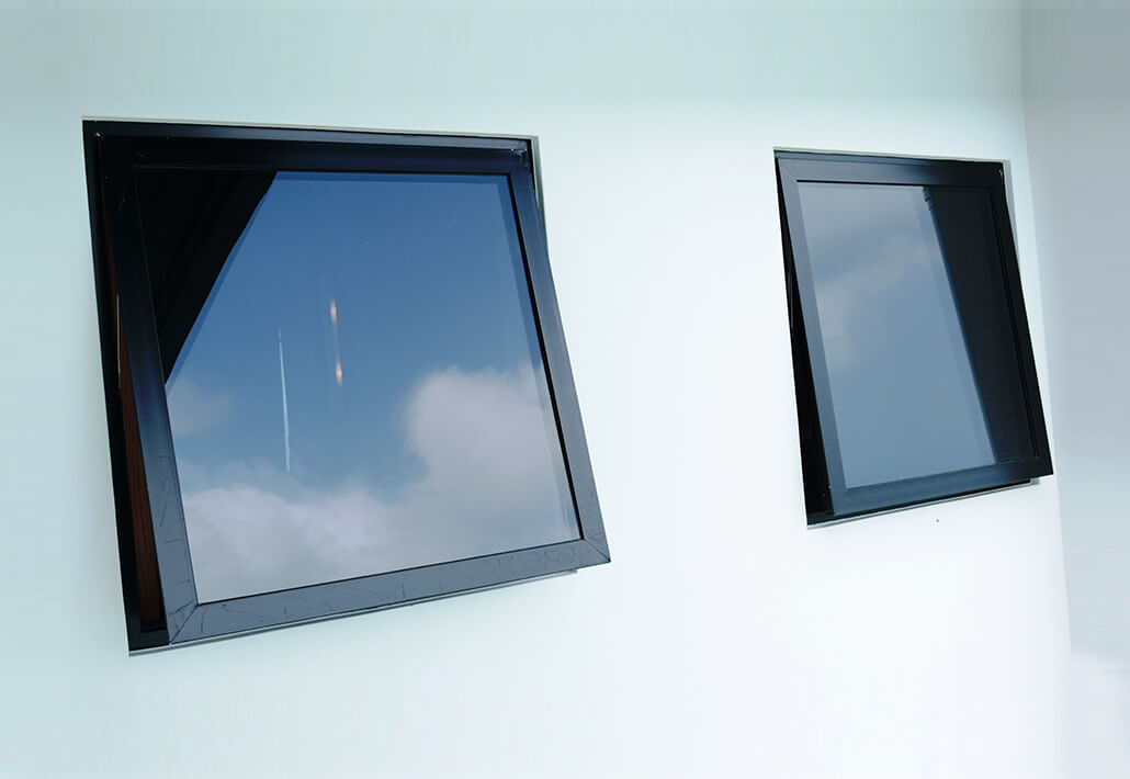 Black aluminium windows installation