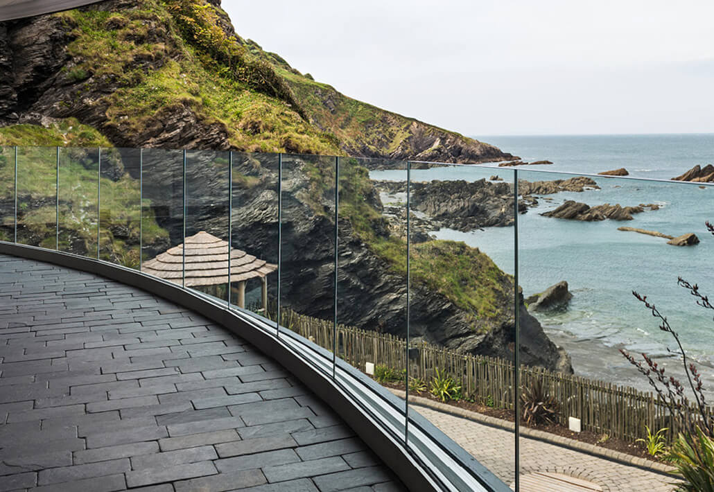 Clear glass balustrade