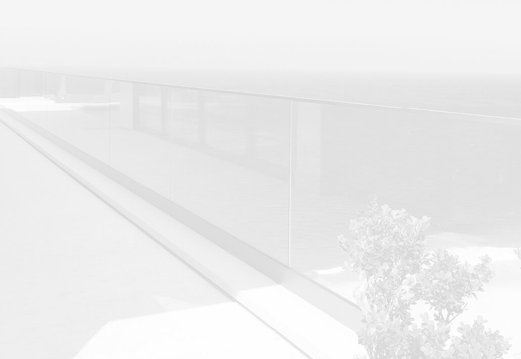 Large glass balustrade