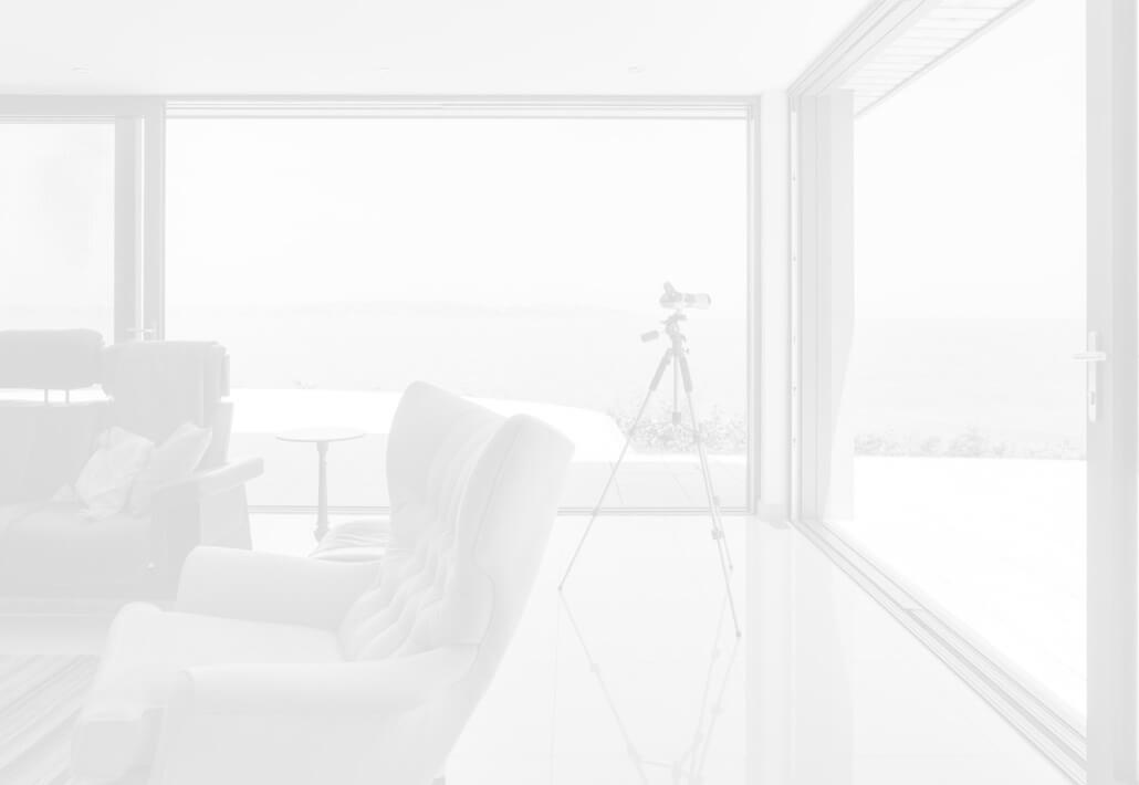 Large aluminium sliding doors interior view