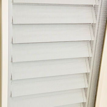 Close up of a louvre window